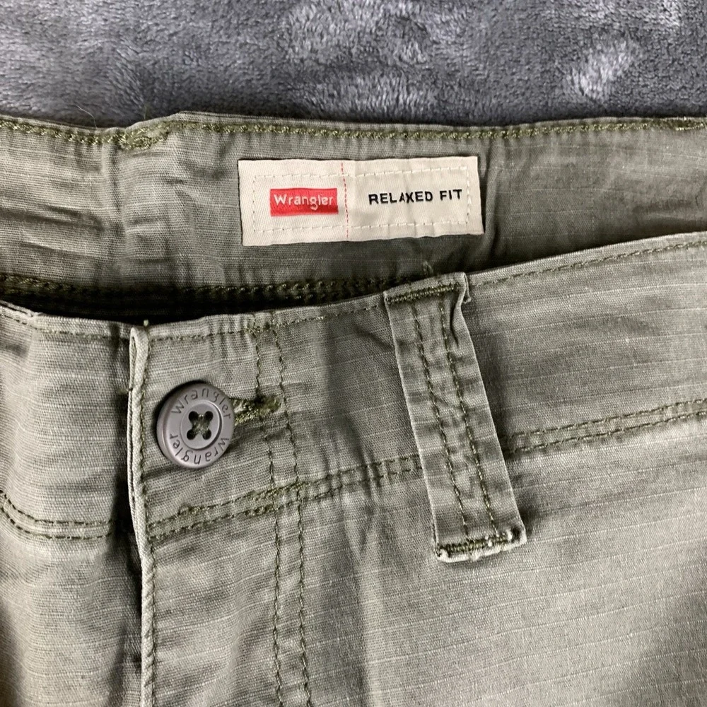 Wrangler Five Star Shorts‎ Mens 48 Green Relaxed Fit Rip Stop 48x10 NEW Tags